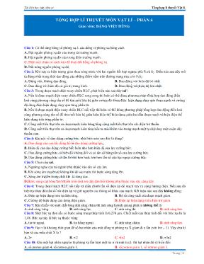 Tổng hợp lí thuyết môn vật lí 12  Phần 4